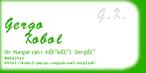 gergo kobol business card